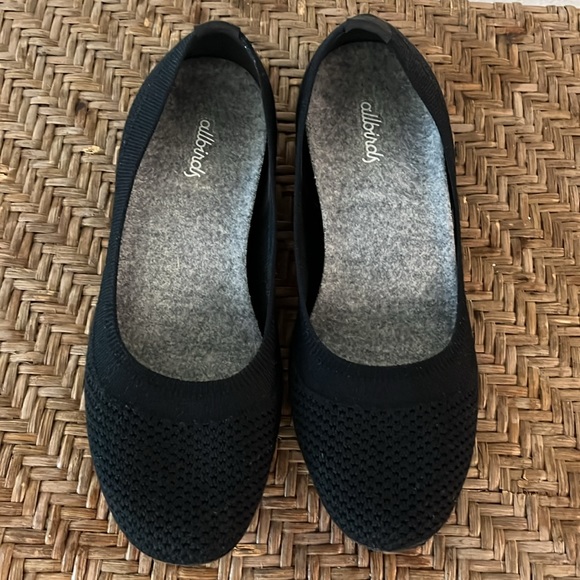Allbirds Tree Breezer black knit ballet flats shoes sz 7 sustainable - Picture 4 of 9